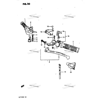 HANDLE SWITCH - CONTROL CABLE (MODEL E)