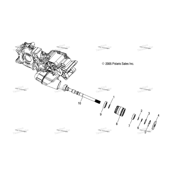 TRANSMISSION, OUTPUT SHAFT, FRONT