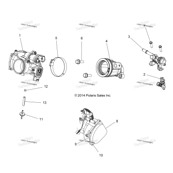 ENGINE, THROTTLE BODY & FUEL RAIL A19SEA57B1/5/9/L2/L7/E57B1/5/9/SEY57B5/SEZ57BZ