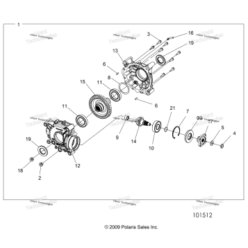 DRIVE TRAIN, REAR GEARCASE INTERNALS 101512)