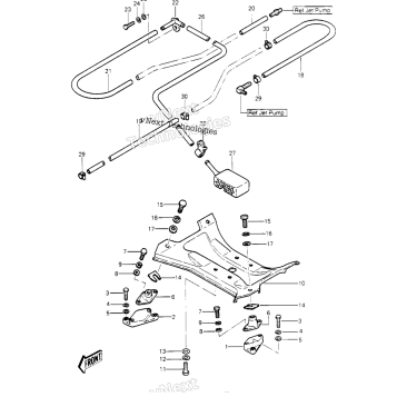 ENGINE MOUNT/COOLING & BILGE ('84-'86 JS