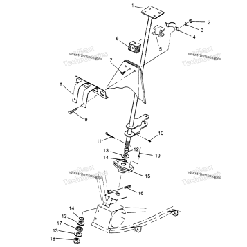 STEERING POST ASSEMBLY 6X6 400L