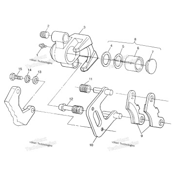 FRONT BRAKE ASSEMBLY SWEDISH 4X4 400L
