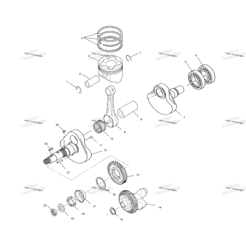 CRANKSHAFT AND PISTON