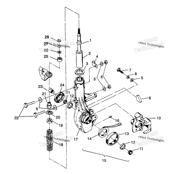 FRONT STRUT ASSEMBLY 4X4 350L