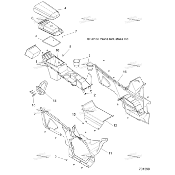BODY, CENTER CONSOLE, FRONT