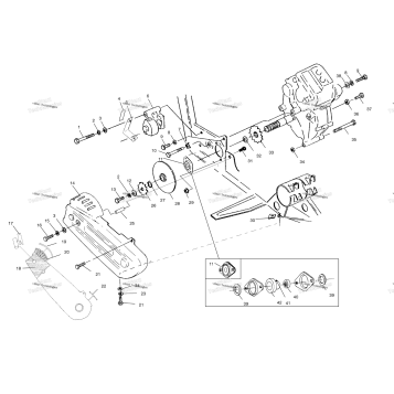 GEARCASE/BRAKE & CHAIN COVER MOUNTING
