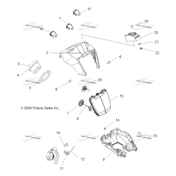 HEADLIGHT POD & SPEEDOMETER