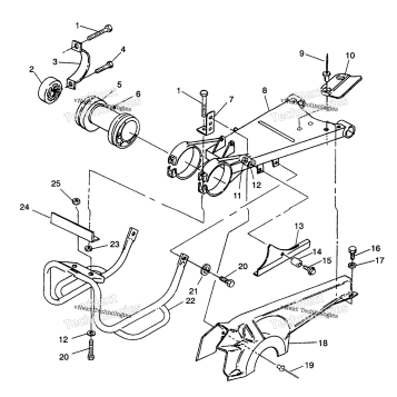 SWING ARM/GUARD MOUNTING 6X6 350L