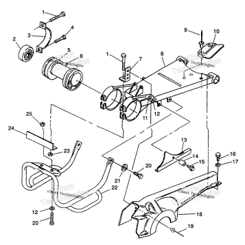 SWING ARM/GUARD MOUNTING 6X6 350L