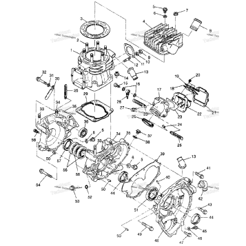 CRANKCASE & CYLINDER XPLORER 400L