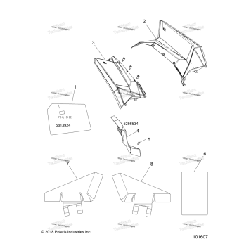 BODY, REAR CAB AND HEAT SHIELDS