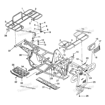 BUMPER/RACK MOUNTING 4X4 350L