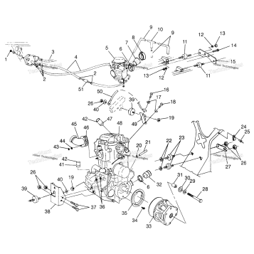 ENGINE MOUNTING SPORTSMAN 500 W97CH50A