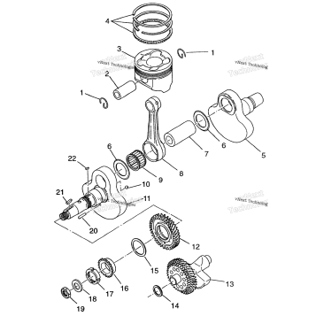 CRANKSHAFT & PISTON MAGNUM 2X4