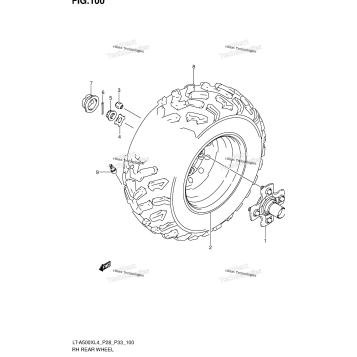RH REAR WHEEL (LT-A500XZL4 P28)