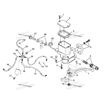 CONTROLS MASTER CYLINDER/BRAKE LINE