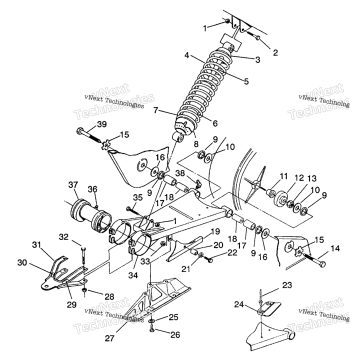 SWING ARM/SHOCK MOUNTING 4X4 350L
