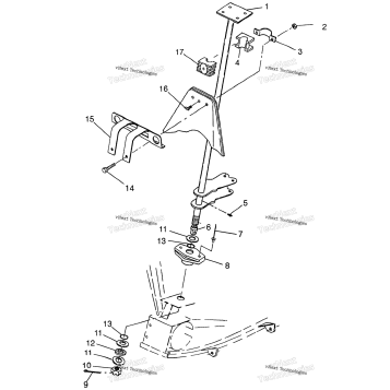 STEERING POST SPORTSMAN 400L