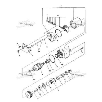STARTING MOTOR ASSEMBLY 250 6X6