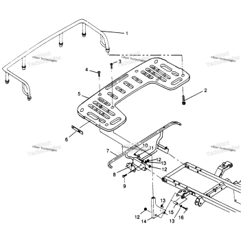 REAR RACK MOUNTING SPORTSMAN 500