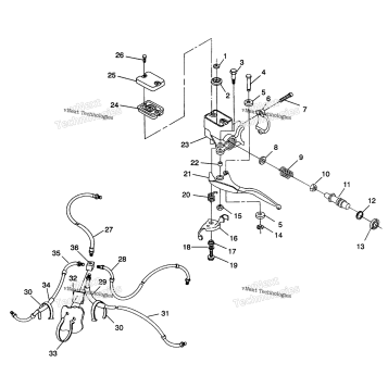 CONTROLS MASTER CYLINDER/BRAKE LINE 6X6 350L