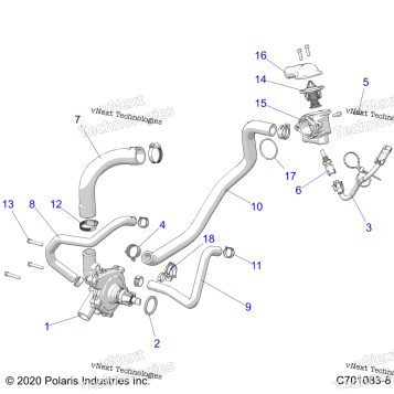 ENGINE, WATERPUMP AND BYPASS