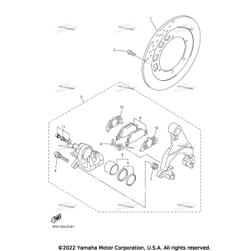 REAR BRAKE CALIPER