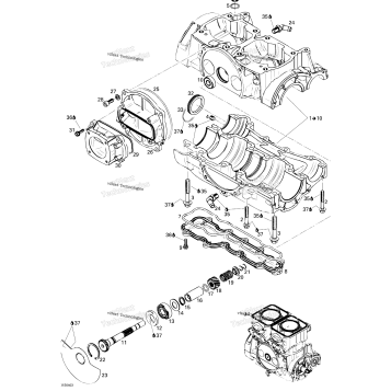 CRANKCASE AND ROTARY VALVE