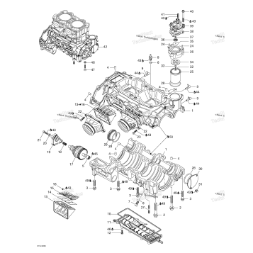 CRANKCASE, REED VALVE