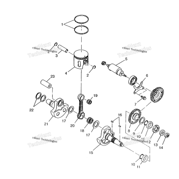 PISTON & CRANKSHAFT 6X6 400L, SWEDISH & NORWEGIAN N948740