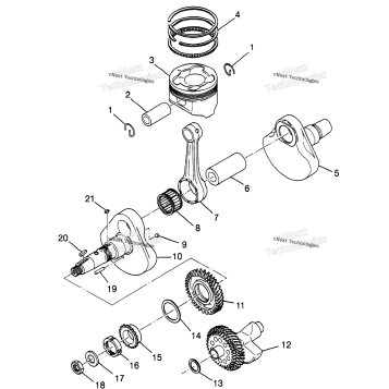 CRANKSHAFT & PISTON W98AE50A