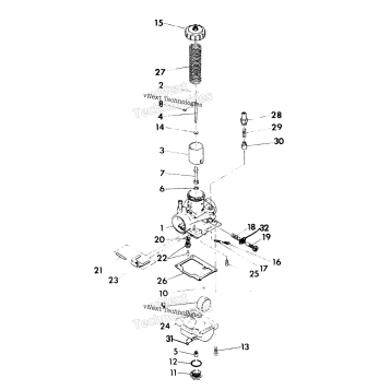 CARBURETOR ASSEMBLY 350 2X4 UPDATE