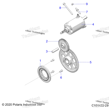 ENGINE, STARTER DRIVE