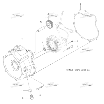 ENGINE, MAGNETO COVER