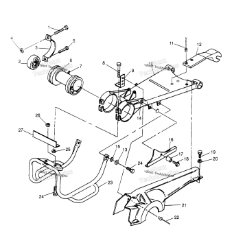 SWING ARM/GUARD MOUNTING 6X6 300