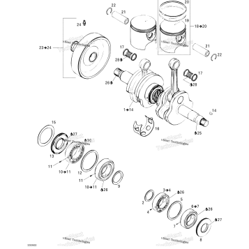 CRANKSHAFT AND PISTONS