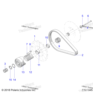 DRIVE TRAIN, SECONDARY CLUTCH A19SDE57F1/SDA57F1