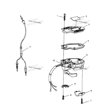 CONTROLS THROTTLE ASM./CABLE 2X4 300