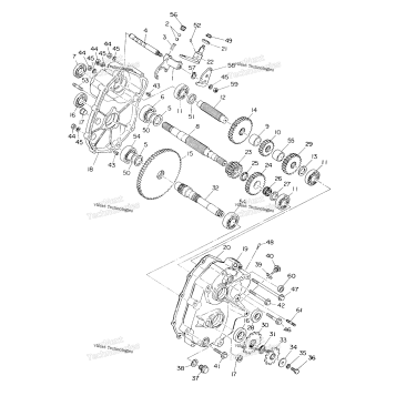 GEARCASE ASSEMBLY SWEDISH 350 4X4