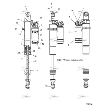 SUSPENSION, REAR SHOCK INTERNALS
