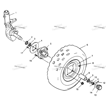 FRONT WHEEL XPRESS 300 W969540 & XPRESS 400 W969540