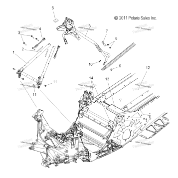 CHASSIS, CHASSIS ASM. & OVER STRUCTURE S12CM6 ALL OPTIONS (49SNOWCHASSISFRT212600RMK)