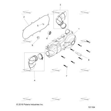 DRIVE TRAIN, CLUTCH COVER AND DUCTING