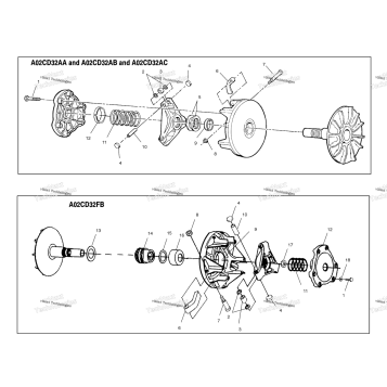 DRIVE CLUTCH A02CD32AA/AB/AC/FB