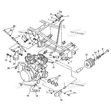 ENGINE MOUNTING 6X6 350L