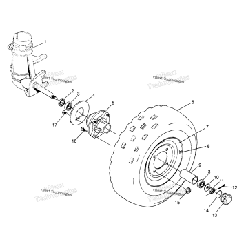 FRONT WHEEL ASSEMBLY 2X4 400L