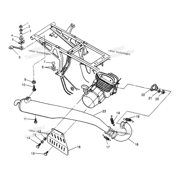 EXHAUST ASSEMBLY TRAIL BOSS