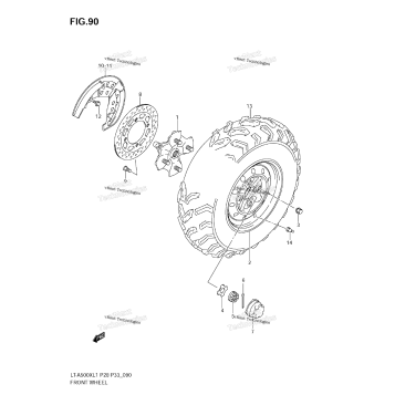 FRONT WHEEL (LT-A500XZ L1 E28)