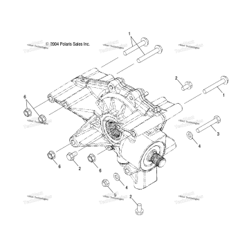 GEARCASE MOUNTING, REAR